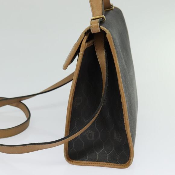 DIOR Honeycomb Canvas Hand Bag Pvc Black Gold - Picture 5 of 13